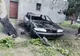 Autoturism cuprins de flăcări în centrul orașului Bârlad