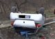 Accident spectaculos la ieșirea din Zorleni: o mașină s-a răsturnat din cauza vitezei. VIDEO