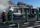 Incendiu puternic pe autostrada A1. Un autotren încărcat cu frigorifice a fost cuprins de flăcări pe sensul Timișoara - Deva
